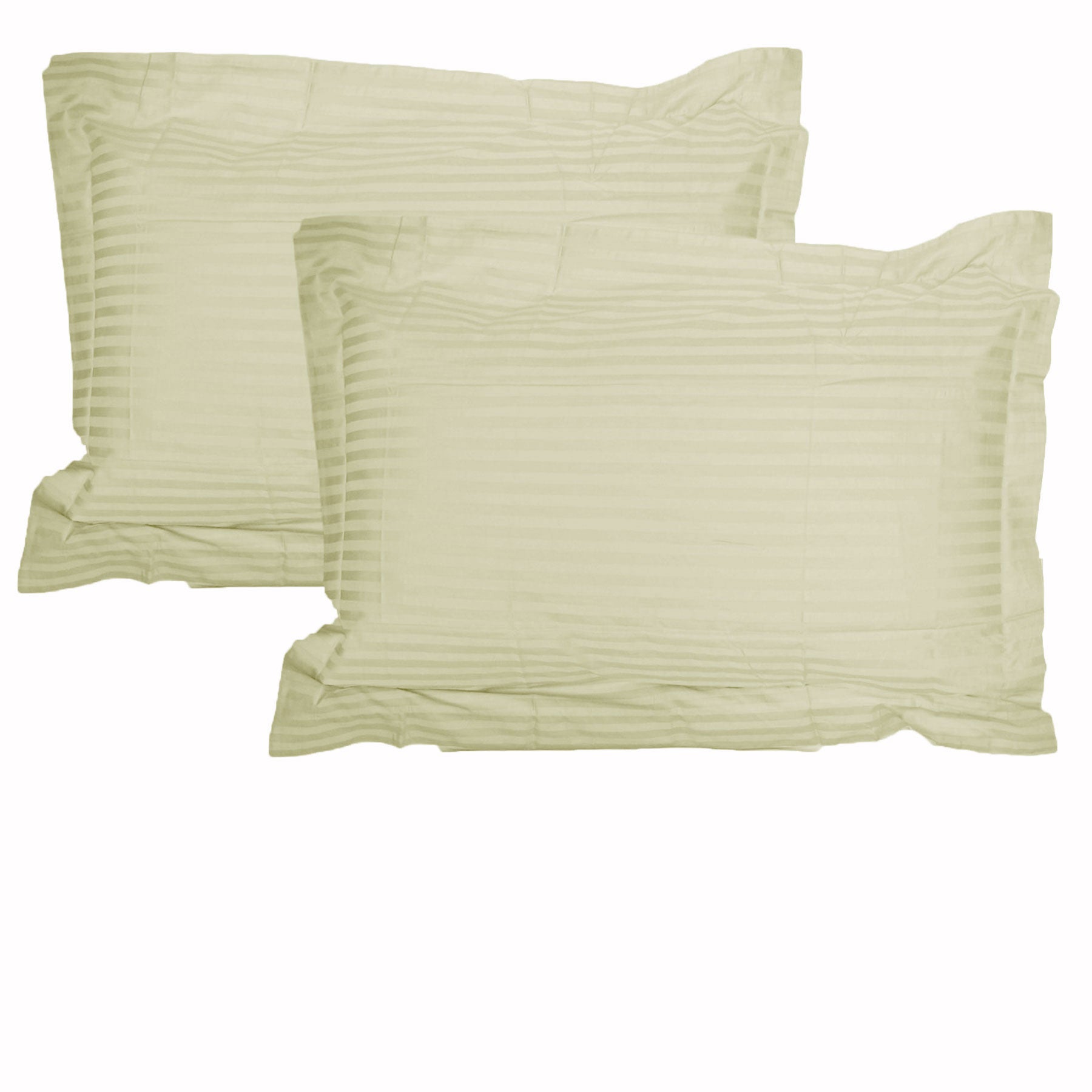 Accessorize 325TC Stripe Jumbo Pillowcases in Ecru, featuring a soft cotton fabric with a stylish striped pattern, perfect for enhancing bedroom decor.